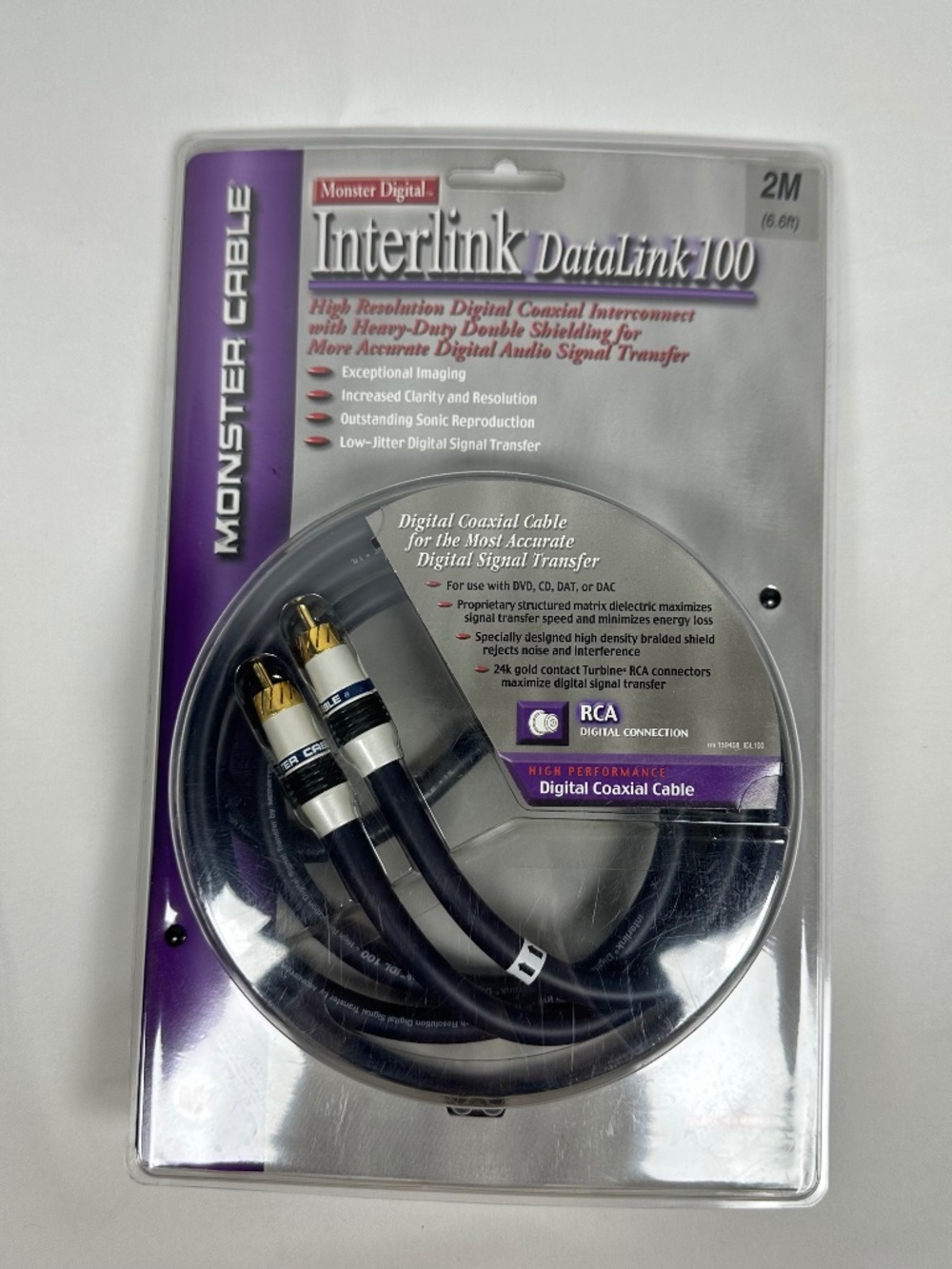 Monster Cable, Interlink, Datalink 100, Digital Coaxial Cable, IDL100-2M, 6.6 ft
